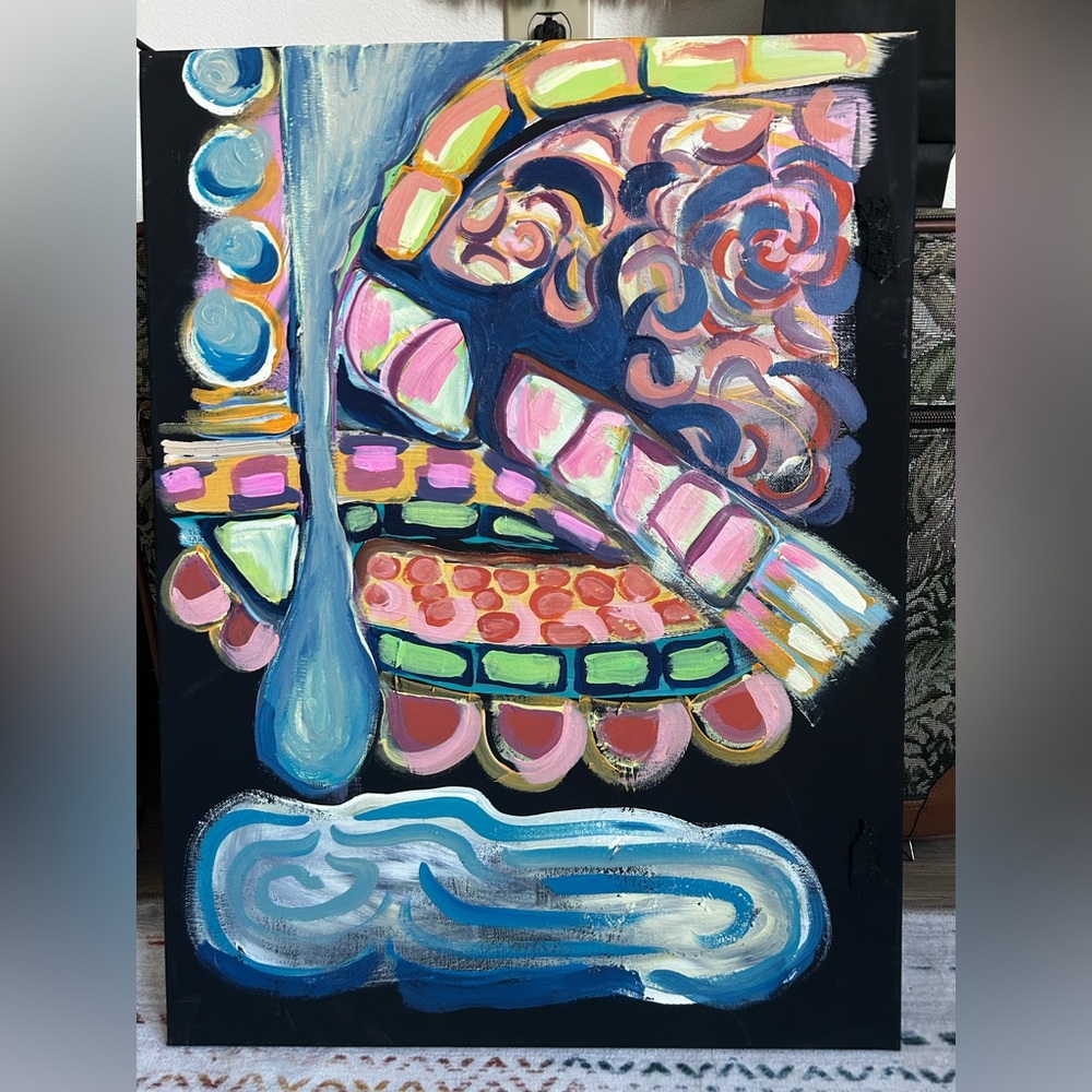 Art painting “Geo-drip” acrylic on canvas 18”x24”
One of a kind signed original